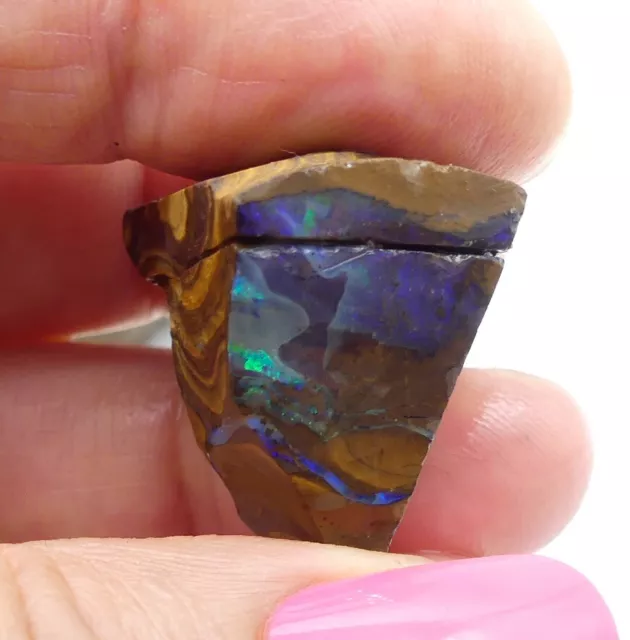 Opal Australian Opal Boulder Solid Rough Parcel Average Size 16x14mm 4pc  11533