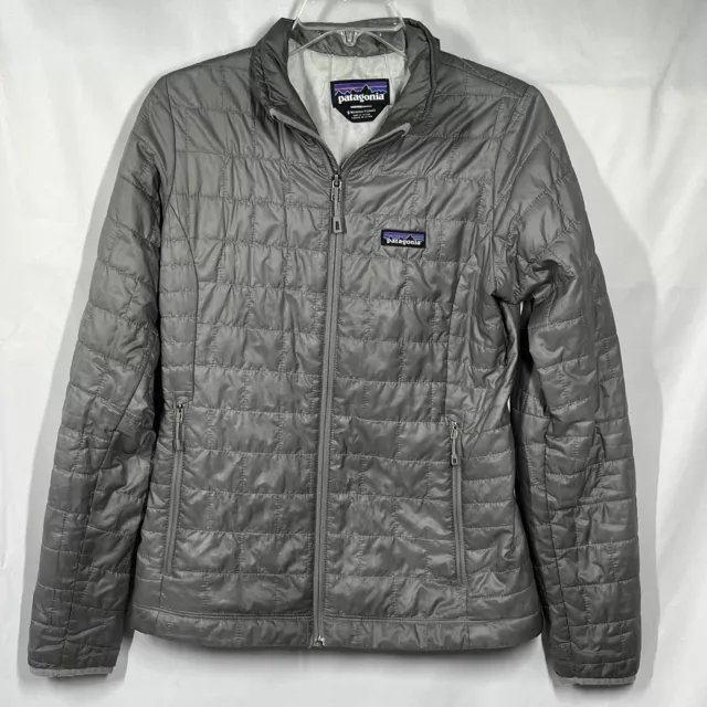 Patagonia Nano Puff Womens Small Primaloft Quilted Packable Jacket Gray