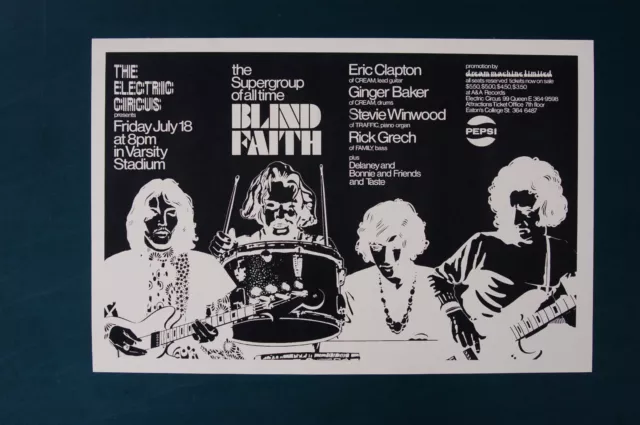 Blind Faith Concert Poster 1969 Varsity Stadium Electric Circus