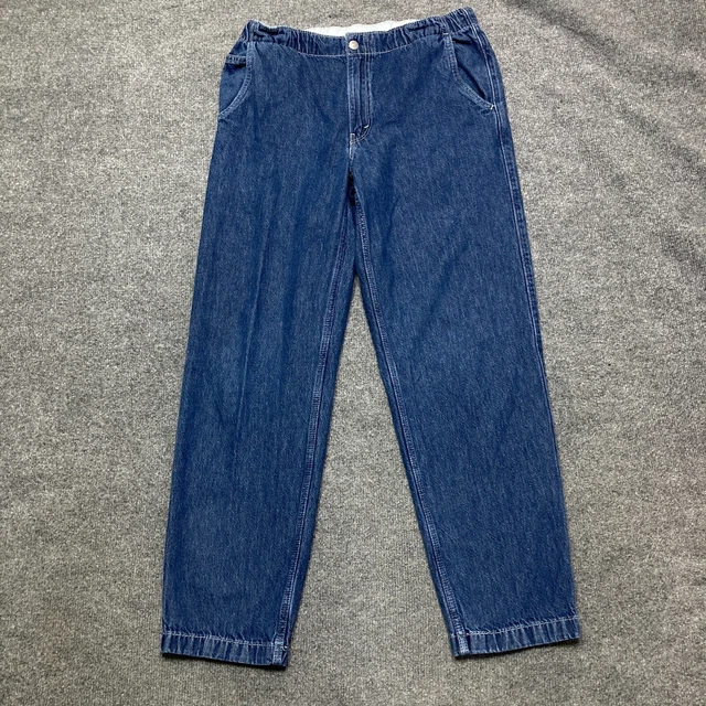 Levis Stay Loose Boxer Taper Jeans Mens Medium Elastic Waist Baggy Denim Pants