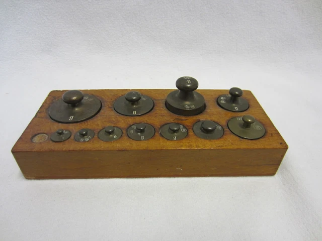 Antiker "Gewichtssatz" - Kaufmann - Waage - Apotheker - um 1920 - "KB" (BAYERN)