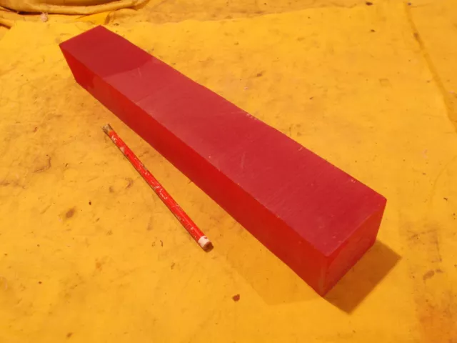 RED TOOLING BOARD pattern mold plastic prototype modeling 1 7/8" x 2" x 14 3/4"