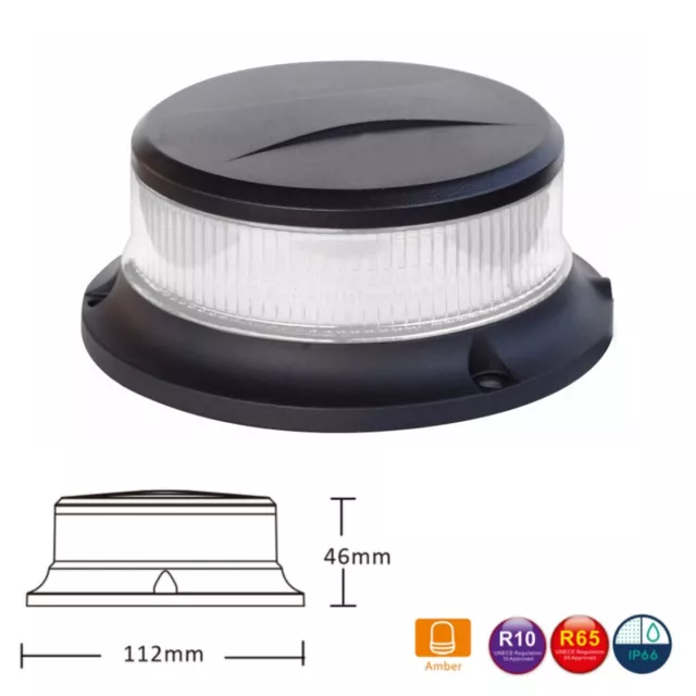 LED Mini Rundumkennleuchte Magnet 12/24V