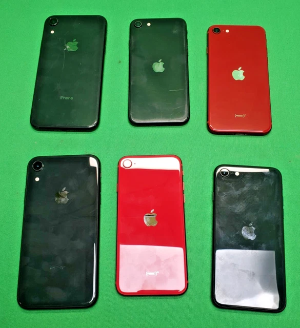 MIXED LOT OF 6* Apple iPhone Various Models XR/SE2/SE3 - AS IS