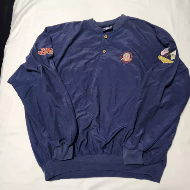 Vintage 81st PGA Championship 1999 Medinah Pullover 2XL Made In USA Blue