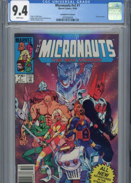 Micronauts V2 #1 Nm 9.4 Cgc Canadian Price Variant Golden Cover White Pages