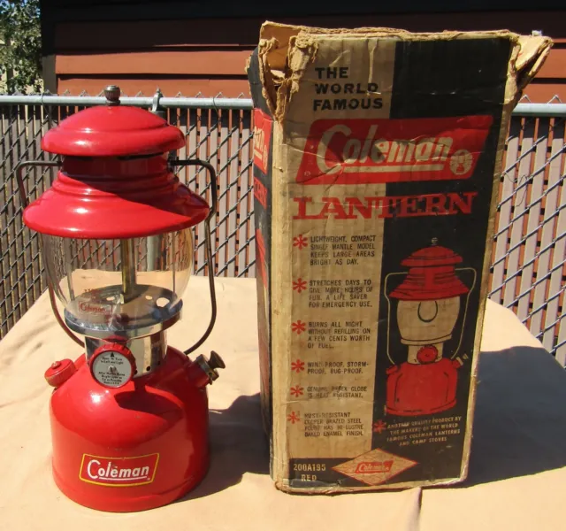 COLEMAN MODEL 200A Single Mantle Lantern Made In Usa July 1960 