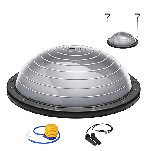 Half Ball Balance Trainer 23'' with Resistance Bands,Yoga Balance Ball Anti
