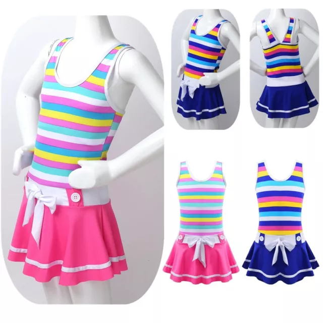 Kids Girls Tankini Swimsuit Summer Bathing Suit Swimwear Beachwear Costumes