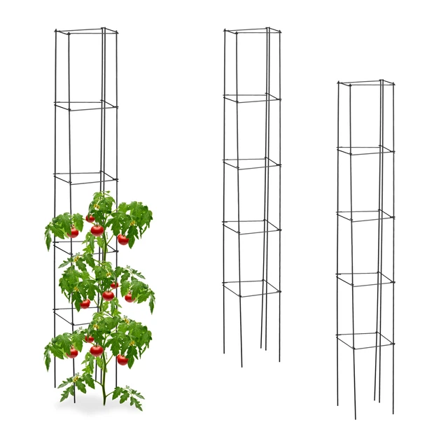 Rankhilfe 3er Set Staudenhalter Tomatenrankhilfe Kletterhilfe Rankgerüst 150cm
