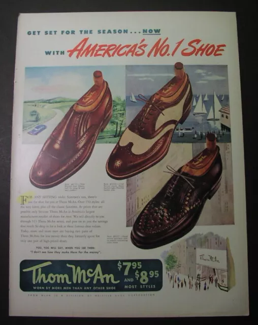 THOM McAN SHOES - 7 ads, 1951-65; w/ RINGLING BROS. Barnum & Bailey circus