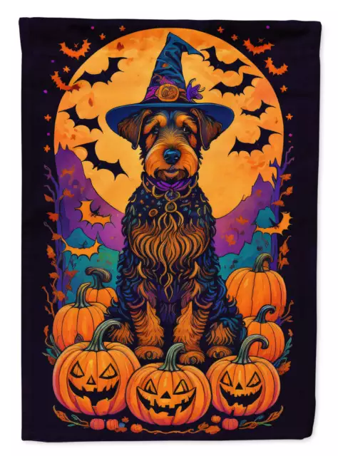 Airedale Terrier Witchy Halloween Flag Garden Size DAC1467GF