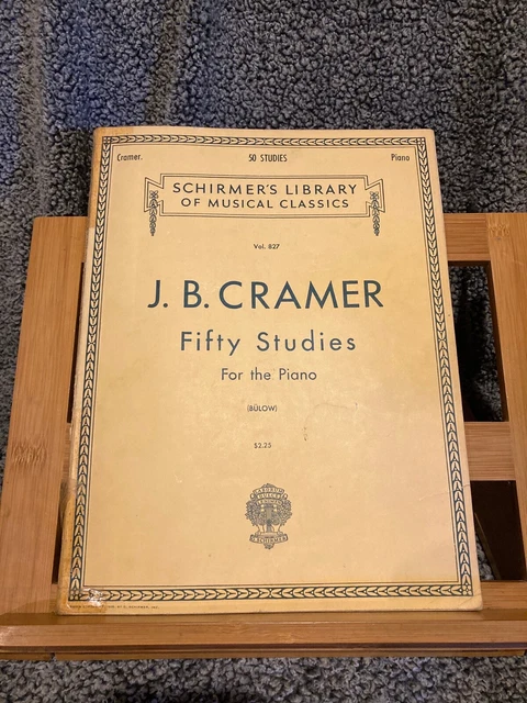 Cramer 50 études pour piano partition éditions Schirmer n°827 Bülow