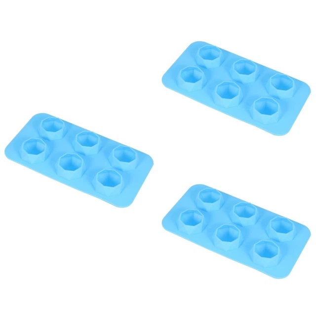 3 bandeja de cubitos de hielo con tapas bandeja de hielo de silicona bandeja para fabricante de hielo