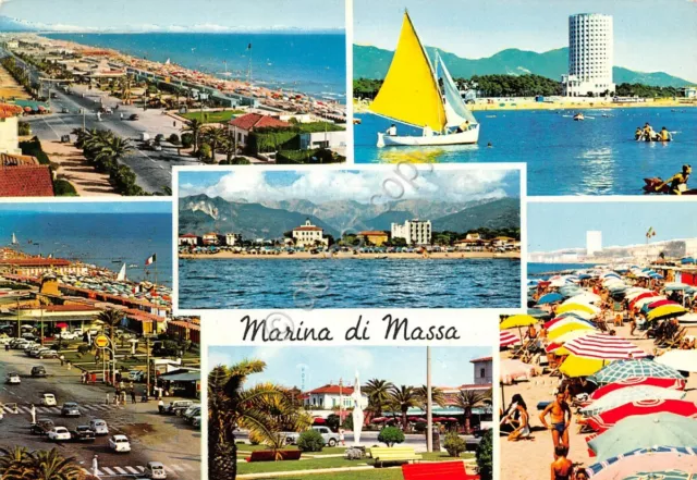 Cartolina Marina di Massa vedute anni '60