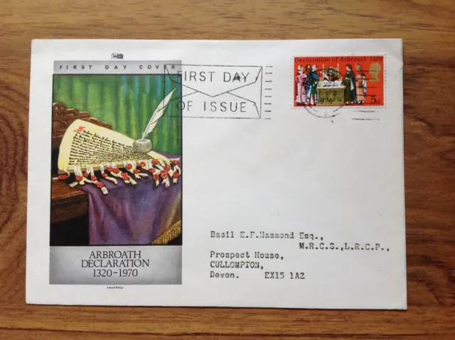 GB Arbroath Declaration First Day Cover 1970   . Free UK Postage