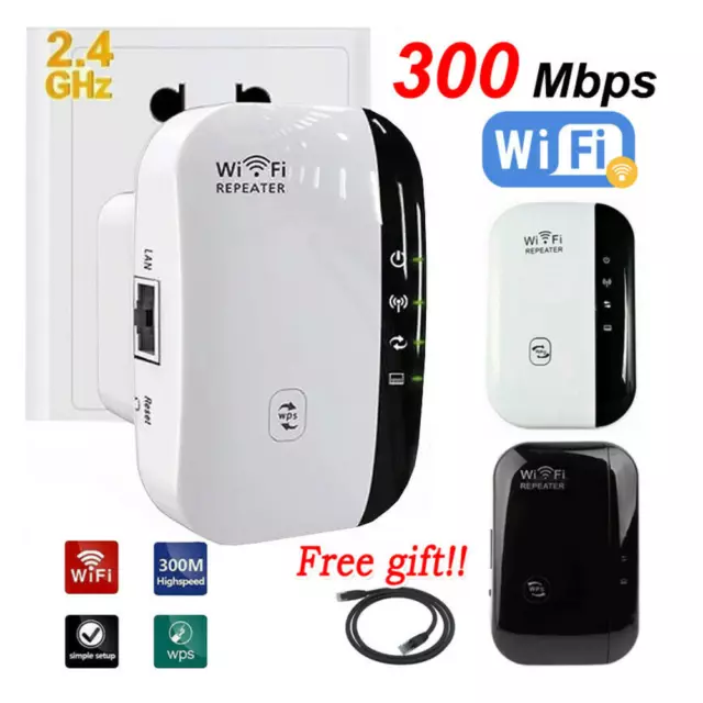 300Mbps Wifi Extender Repeater Range Booster Wireless-N 802.11 AP Router AU Plug