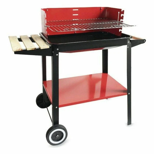 Barbecue Charbon De Bois RILOOP Festival - 36x36x55cm, Grille Réglable, Parfait Pour Jardin, Balcon Et Camping