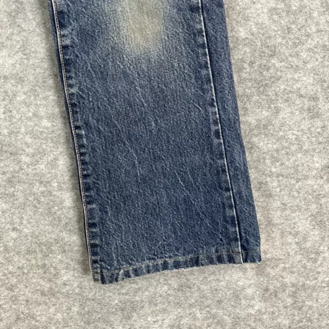 Lee Vintage retro design 90s blue acid wash button fly flare leg Jeans 10/S (327 3