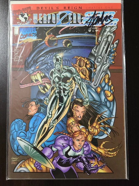 Signed Stan Lee Weapon Zero Silver Surfer #1 Devil's Reign Top Cow 1996