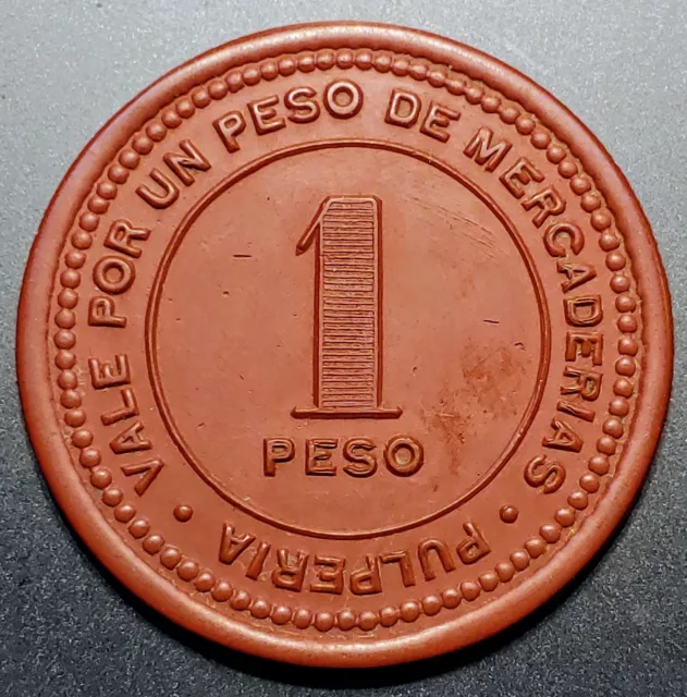 1 Peso Chilean Copper Mine Trade Token Collahuasi Chile