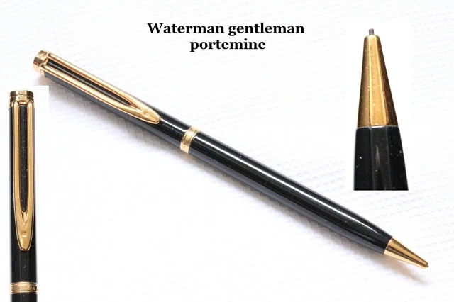 Stylo Porte-mines Waterman Gentleman Laqué Noir 0.7mm - Neuf Avec Défaut Et Recharge