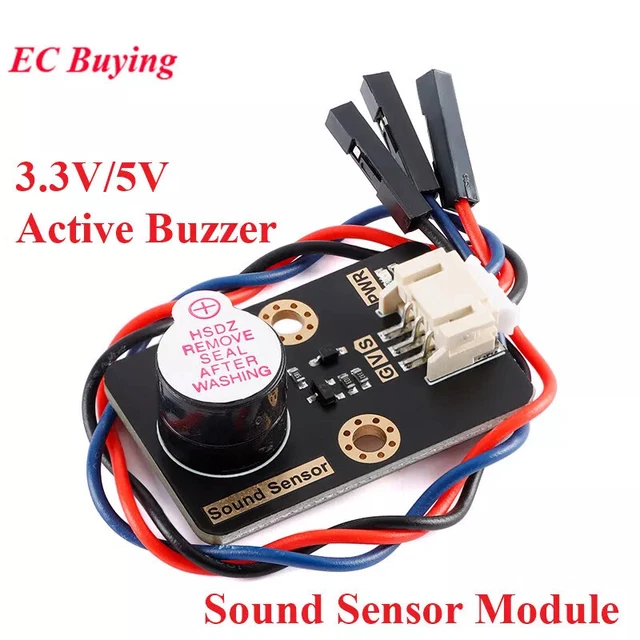 SOUND SENSOR MODULE with Active Buzzer and PNP Transistor for Arduino £ ...