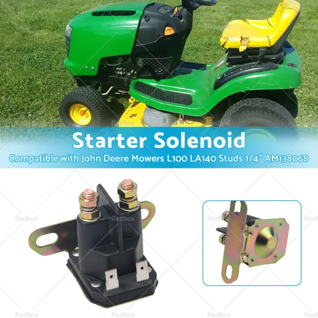 Starter Solenoid Suitable For John Deere Mowers L100 LA140 Studs 1/4" AM138068