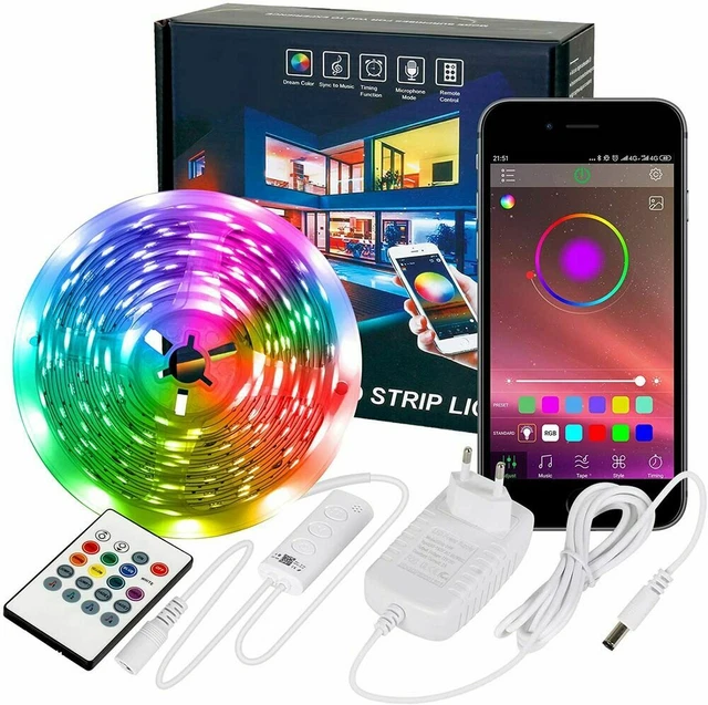 LED Stripe RGB Leiste Streifen Band Leuchte Lichterkette 6m-15m-20m-30m - NEU