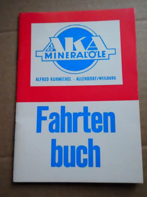 AKA Mineralöle Fahrtenbuch 70er Jahre Bordbuch DDR