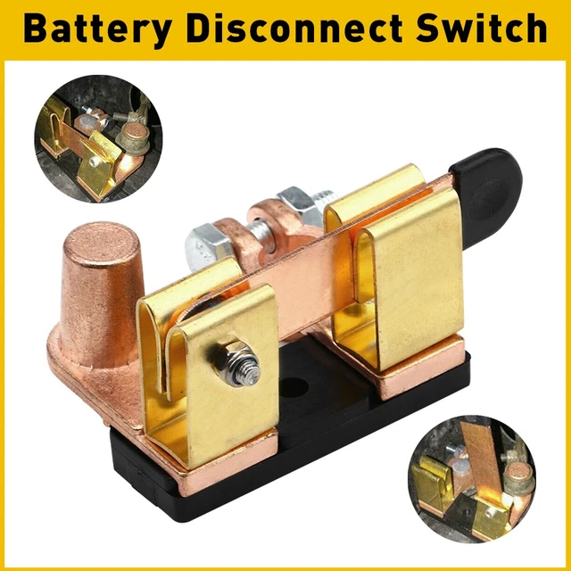 CAR KNIFE BATTERY Blade Switch Disconnect Top HEAVY Post SHUT DUTY OFF ...