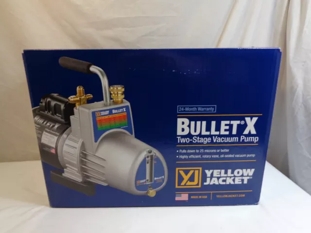 YELLOW JACKET BULLET X Two Stage Vacuum Pump - New # 93600 $399.99 ...