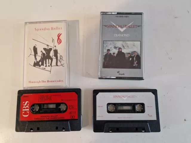 Spandau Ballet Diamond And Through The Barricades Cassette Tapes X2 Bundle