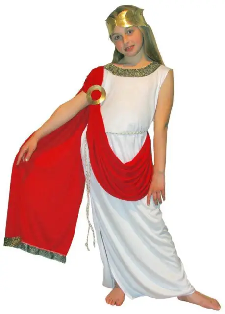 Dea greca, romana, toga, grande, costume di fantasia delle ragazze, settimana del libro di storie per bambini