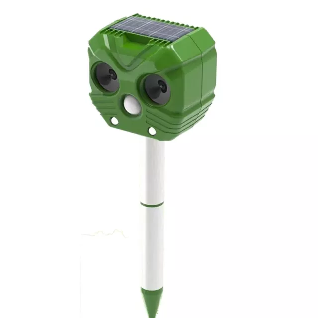 1 Piece Solar Animal Repellent Ultrasonic Dog Repellent with Vertical Rod N4T6