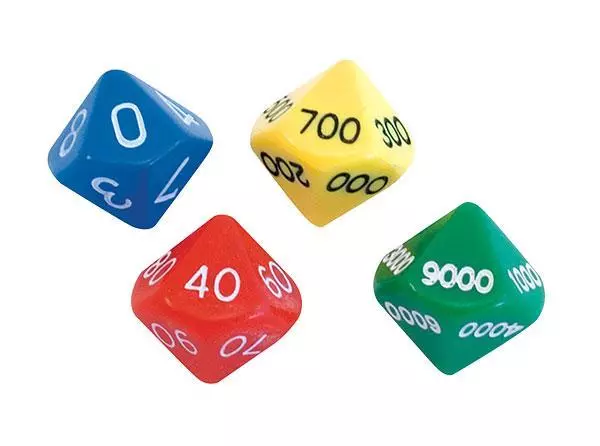 Dice Place Value Student - 4 piece Maths Teacher Resource Kids Games Learning