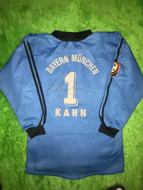 Oliver Kahn signed Bayern Munich goalkeeper shirt ORIGINAL with COA