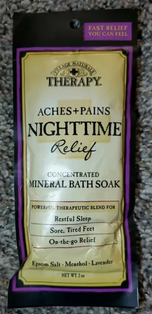 Village Naturals Aches + Pains Nighttime Relief Bath Soaks 2 oz