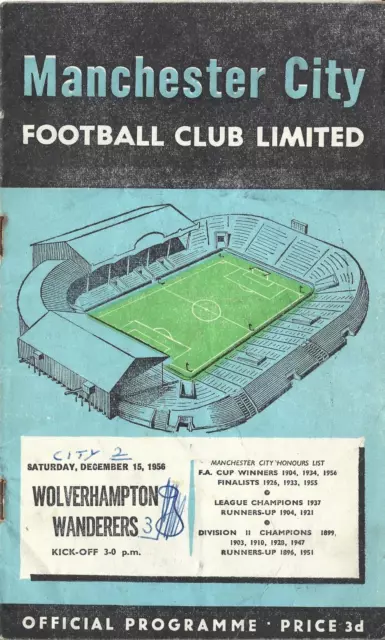 Manchester City v Wolverhampton Wanderers 1956-57