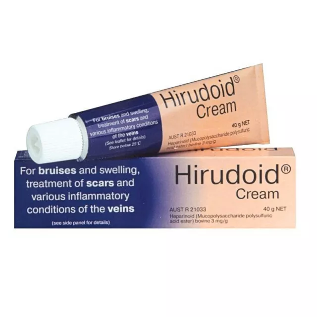 Hirudoid Cream 40g for Bruises Sprains Swelling Treatment of Scars Veins