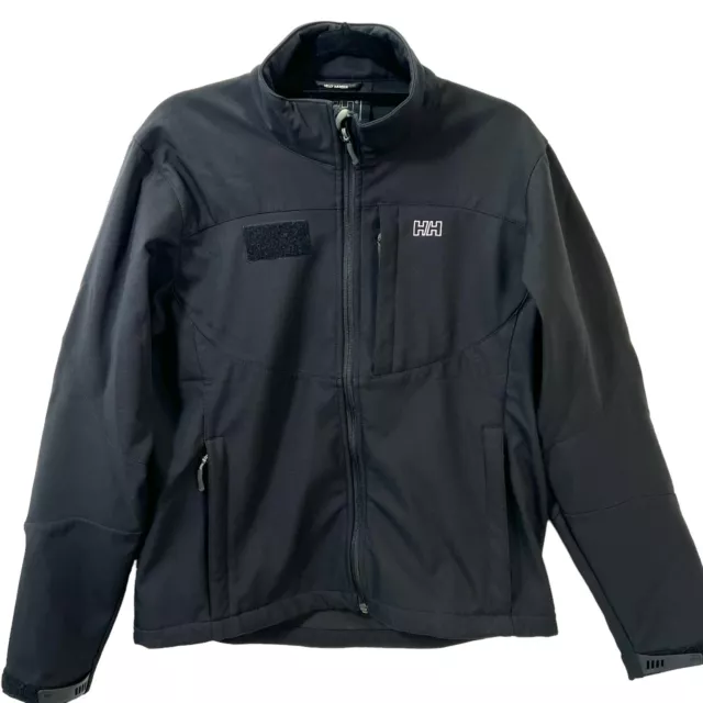 Helly Hansen Jacket Youth Medium Black Full Zip Lightweight Fleece Lined