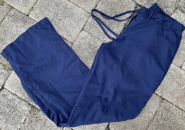 Scrub Pants Bottoms Grey's Anatomy By Barco Navy Blue Medium Tall MT 4232T