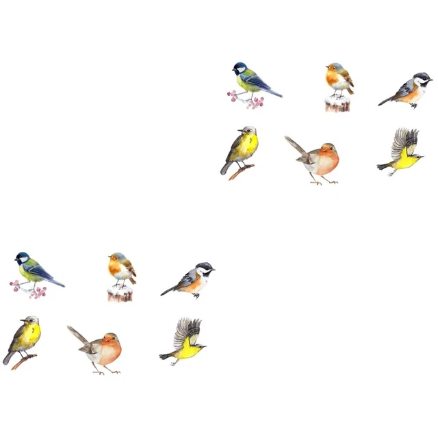 12 pz adesivi per finestra anticollisione decalcomanie pellicola appendiabiti colibrì