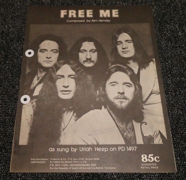 FREE ME Uriah Heep Vintage Sheet Music 1977 PicClick AU