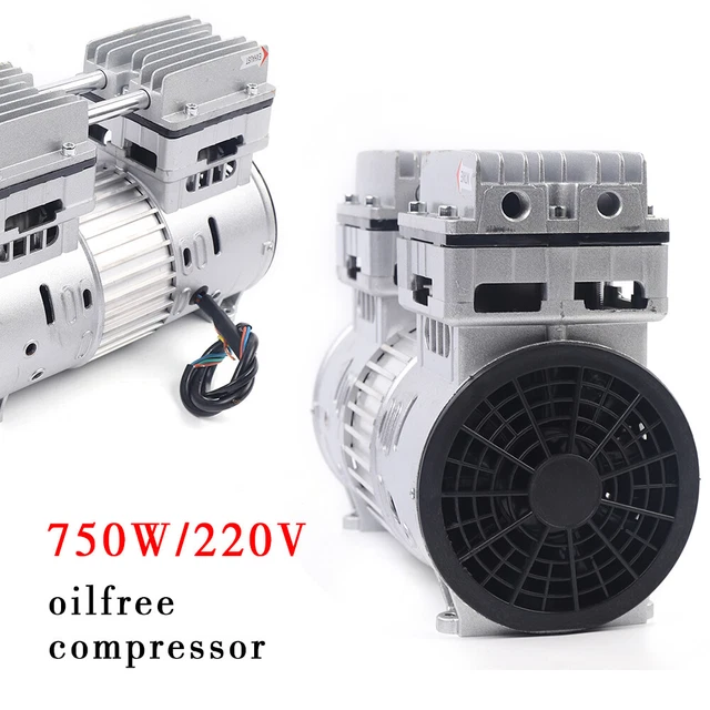 Moteur Pour Compresseur Silencieux 750W - Sans Huile, 1400 Tr/min, 8 Bars - Pour Gonflage, Médical, Etc.