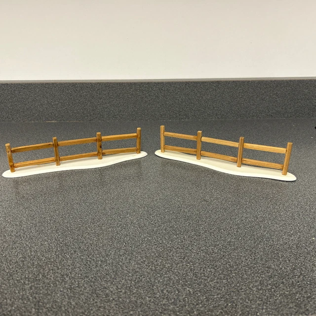 Dept 56 Split Rail Wooden Fence Set Of 2 Snow Village Department Accessories