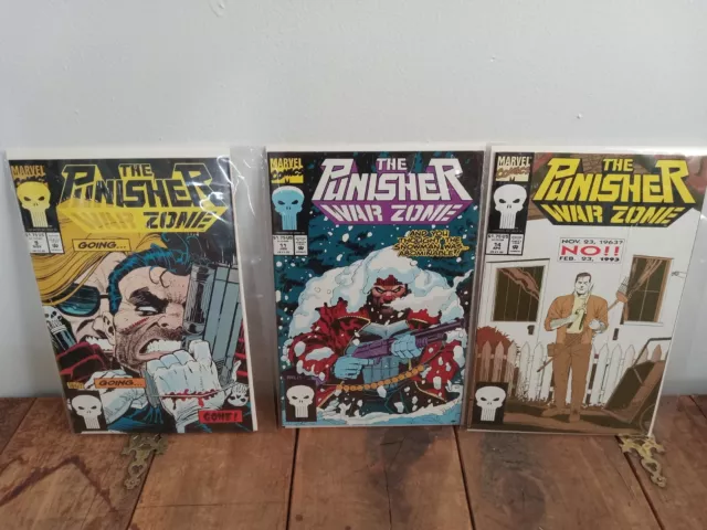 The Punisher War Zone lot of 3 Issue #9, 11 and 14 Bagged and Boarded