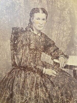 c.1850's Portrait of a Lady - A Large Oval Albumen Photograph