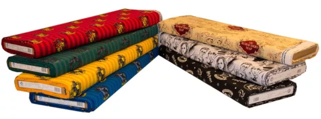 Harry Potter Tissu Coton Hogwarts Crest & Maisons, Marauders Carte, Gryffondor