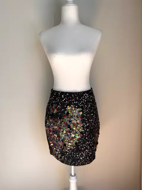 Maeve from Anthropologie Hand Sequined Skirt NWT